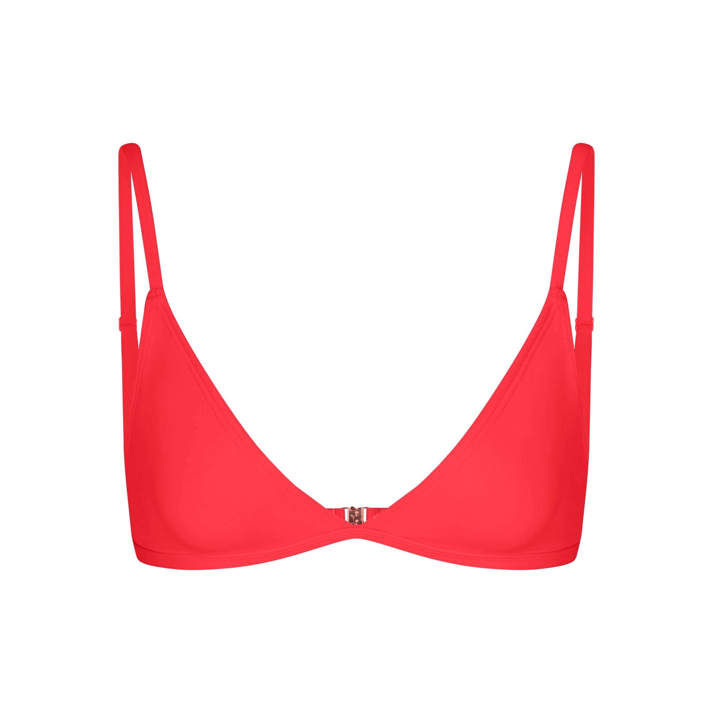 ICONIC SWIM TRIANGLE BIKINI TOP | CARMINE