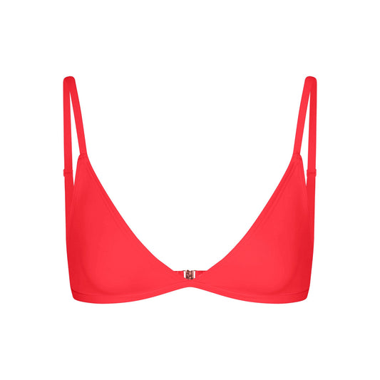 ICONIC SWIM TRIANGLE BIKINI TOP | CARMINE