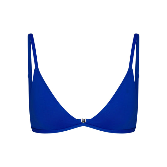 ICONIC SWIM TRIANGLE BIKINI TOP | COBALT