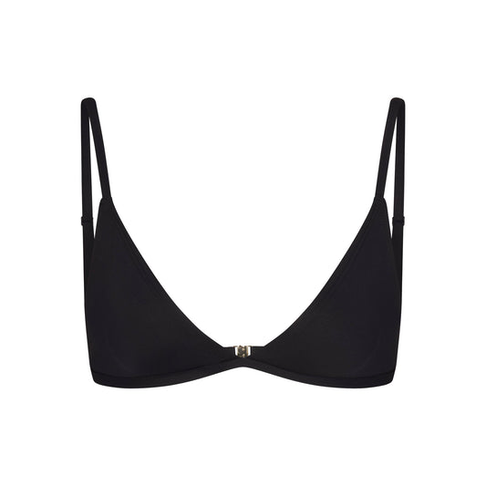 ICONIC SWIM TRIANGLE BIKINI TOP | OBSIDIAN