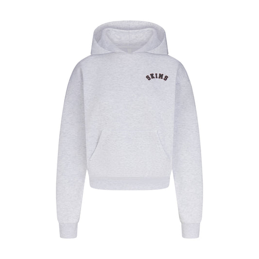 COTTON FLEECE LOGO CLASSIC HOODIE | ONYX ARCHED LOGO PATCH
