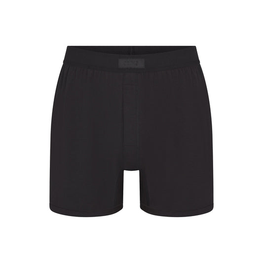 SKIMS COTTON MENS KNIT BOXER | ONYX