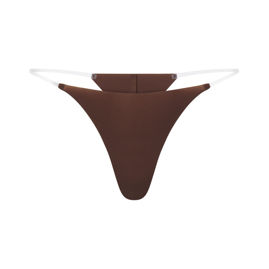 INVISIBLE CLEAR STRAP STRING THONG | COCOA