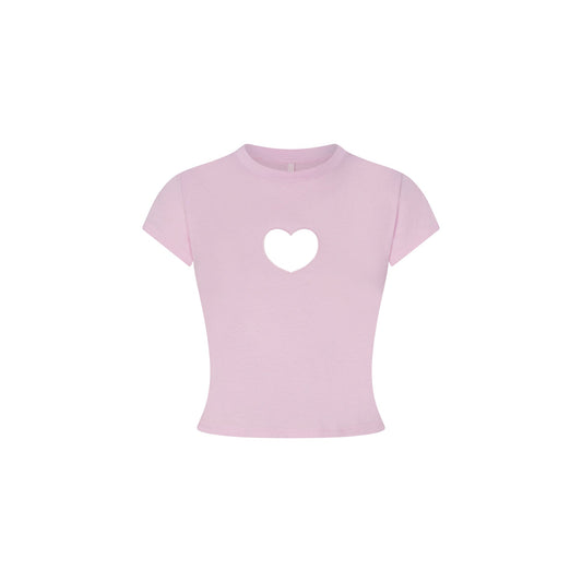 WORN IN JERSEY HEART BABY TEE | BABY PINK