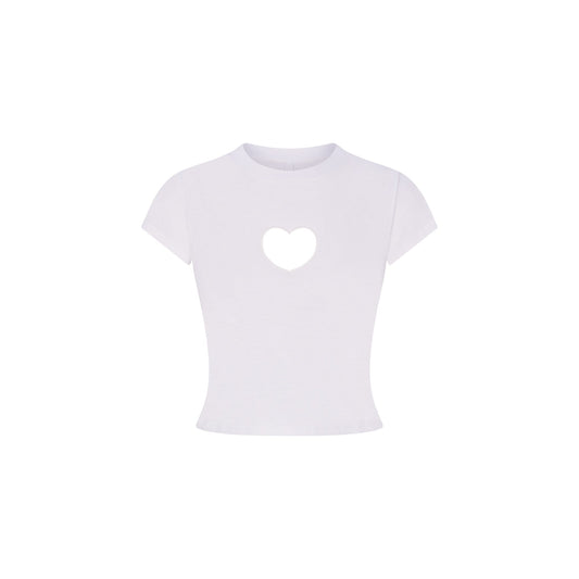 WORN IN JERSEY HEART BABY TEE | SNOW