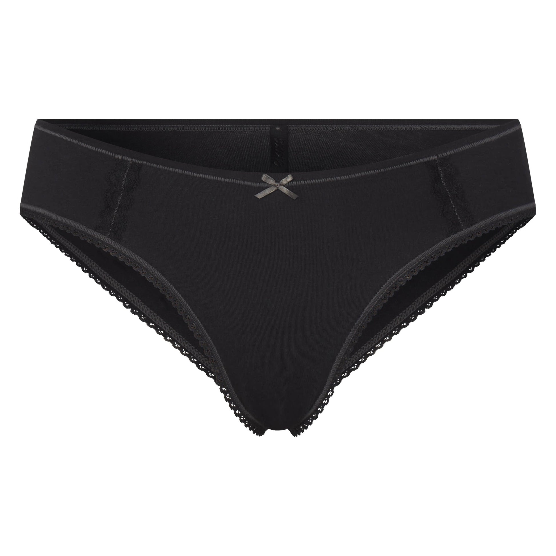 LIGHTWEIGHT COTTON LACE HIPSTER | SOOT TONAL